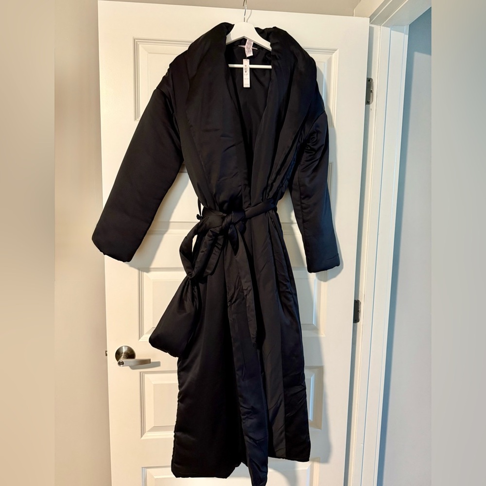 Victoria's Secret Black Satin Robe